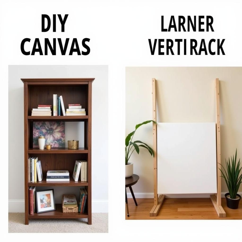 DIY Canvas Storage Ideas: Repurposed Bookshelves and Leaning Rack