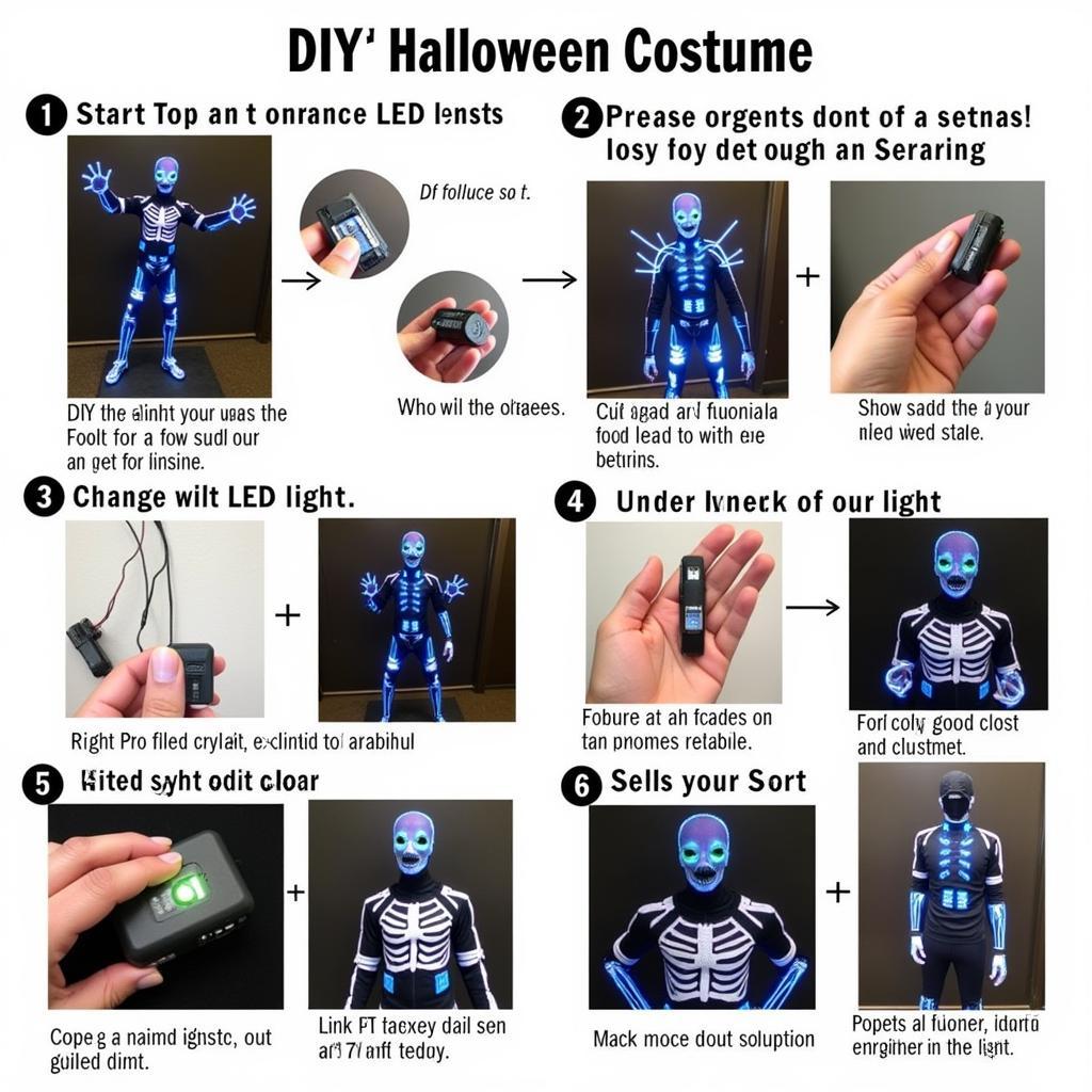 DIY digital Halloween costume tutorial with LED lights and sensors