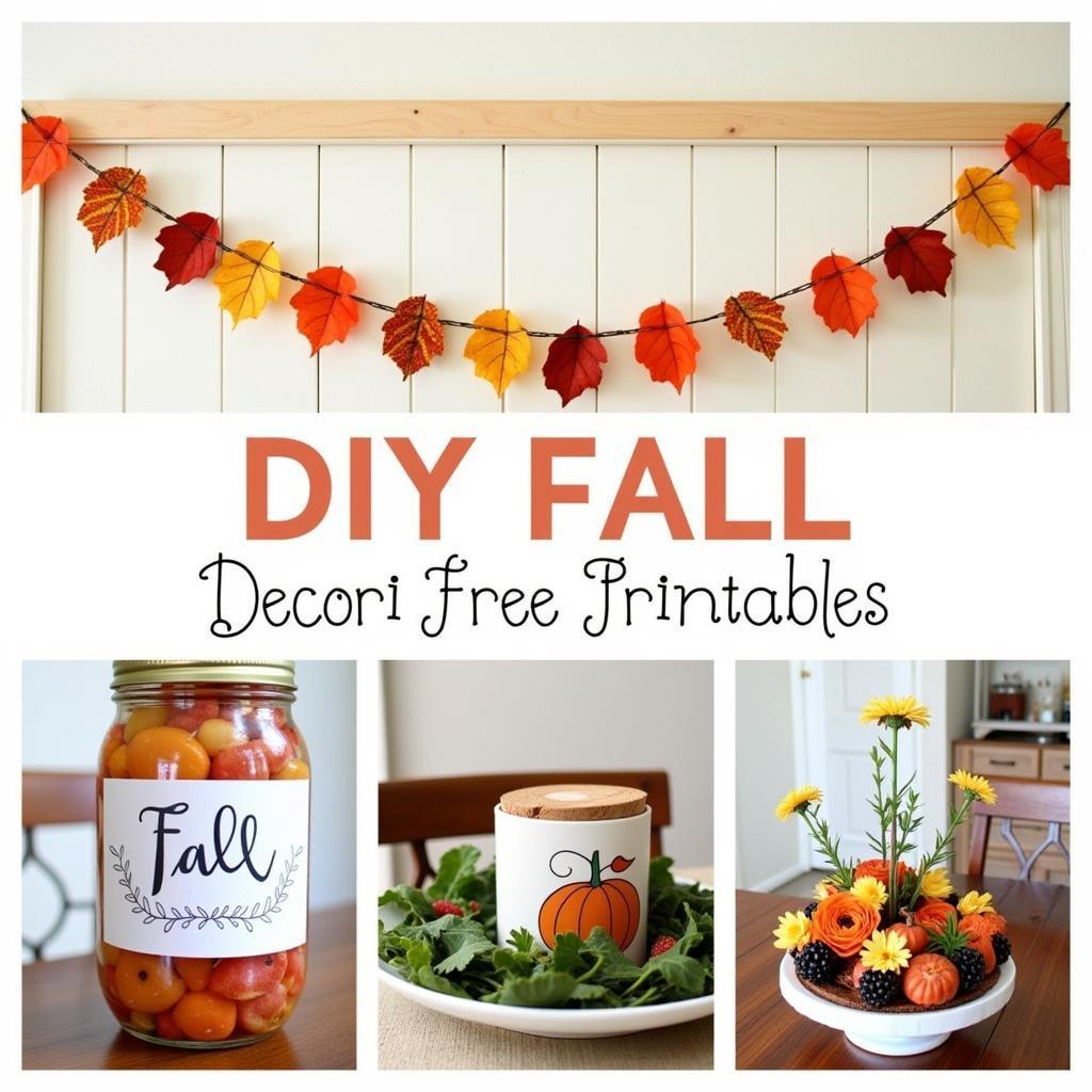 DIY Fall Decorations Using Free Printables