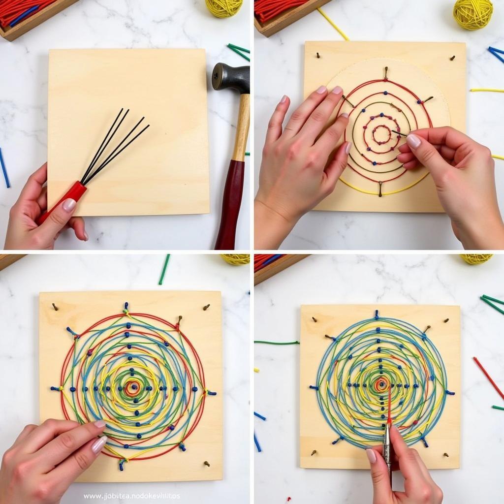 DIY String Art Fibonacci Spiral