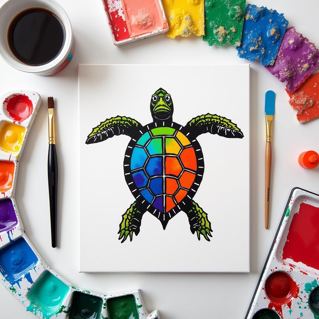 DIY Turtle Pop Art Project