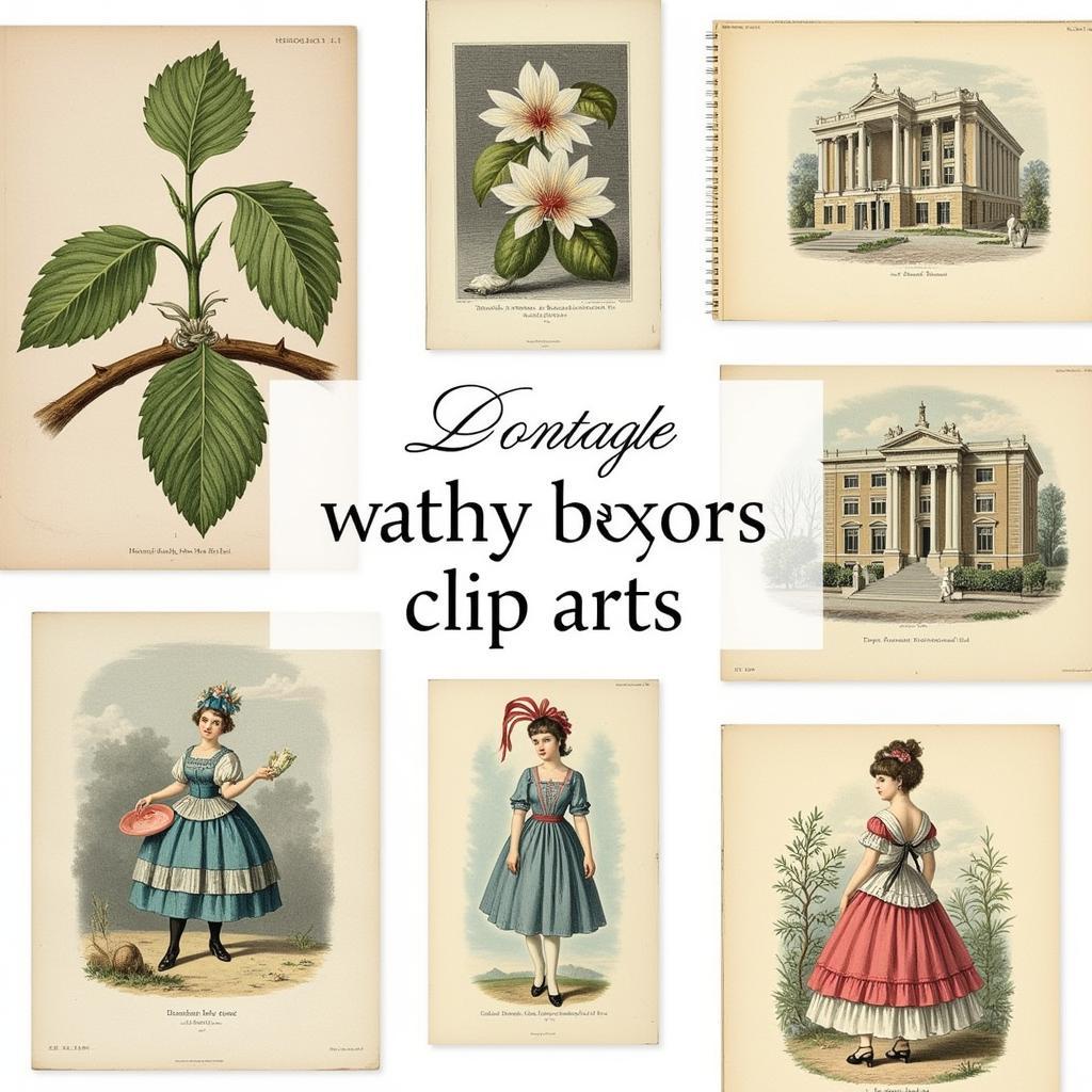 Vintage Illustrations in Dover Clip Art Books