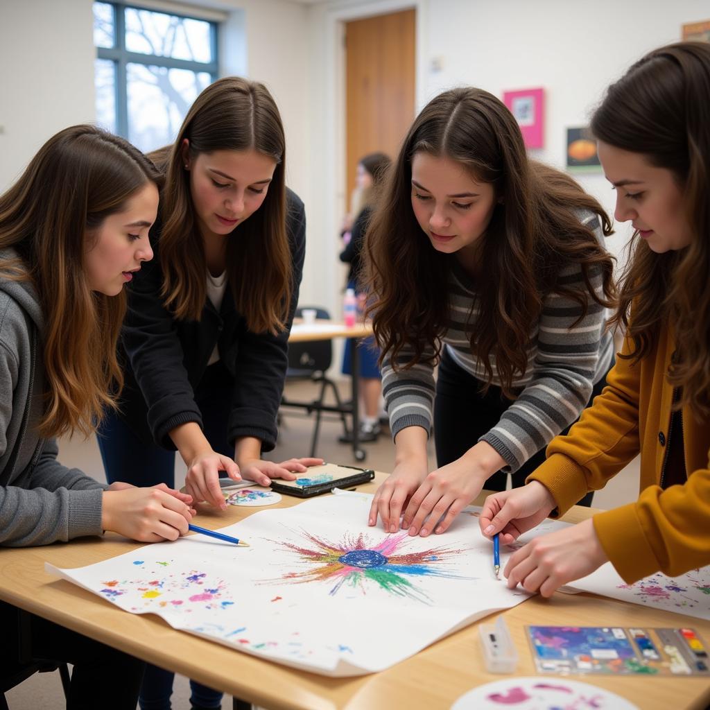 Durham Art Students Working Together