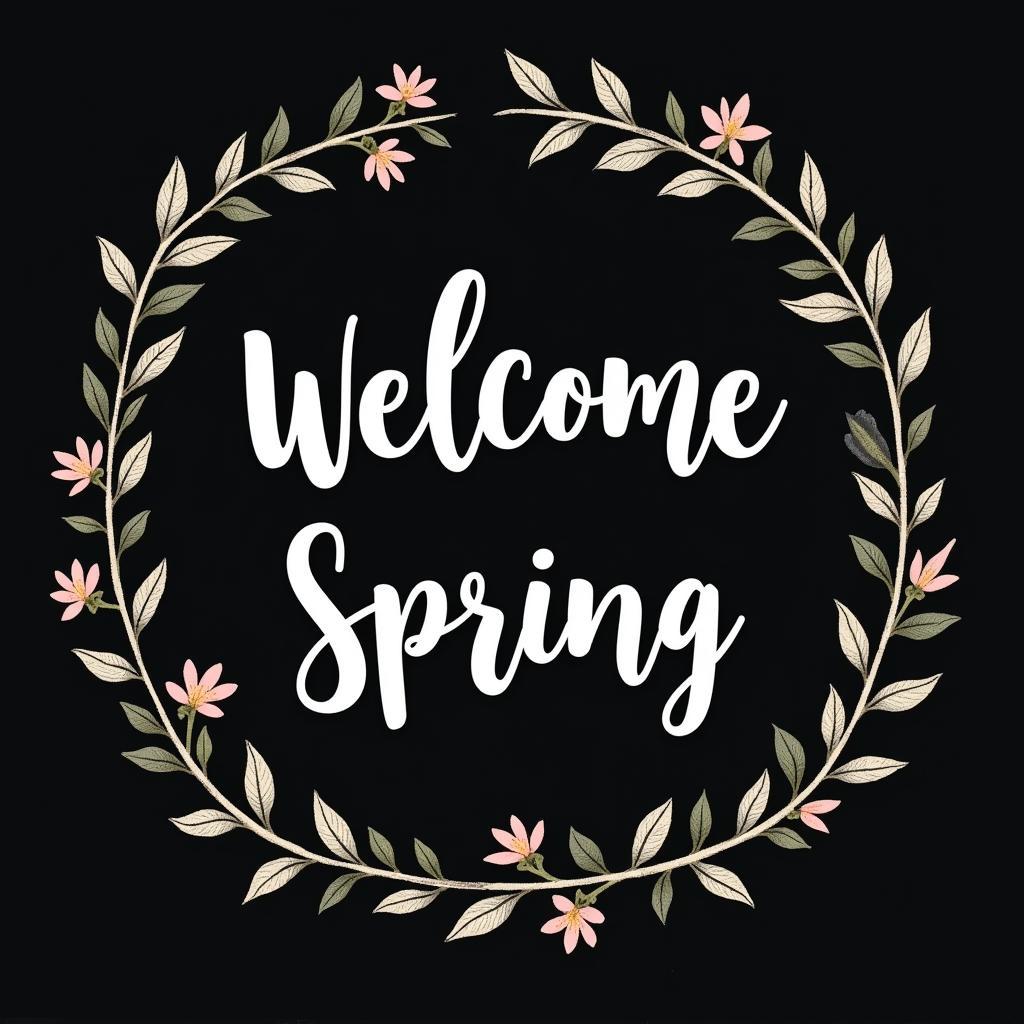 Easy spring chalkboard art welcome sign