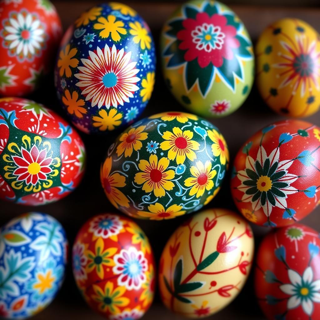 Traditional Ukrainian Pysanky Eggs Art