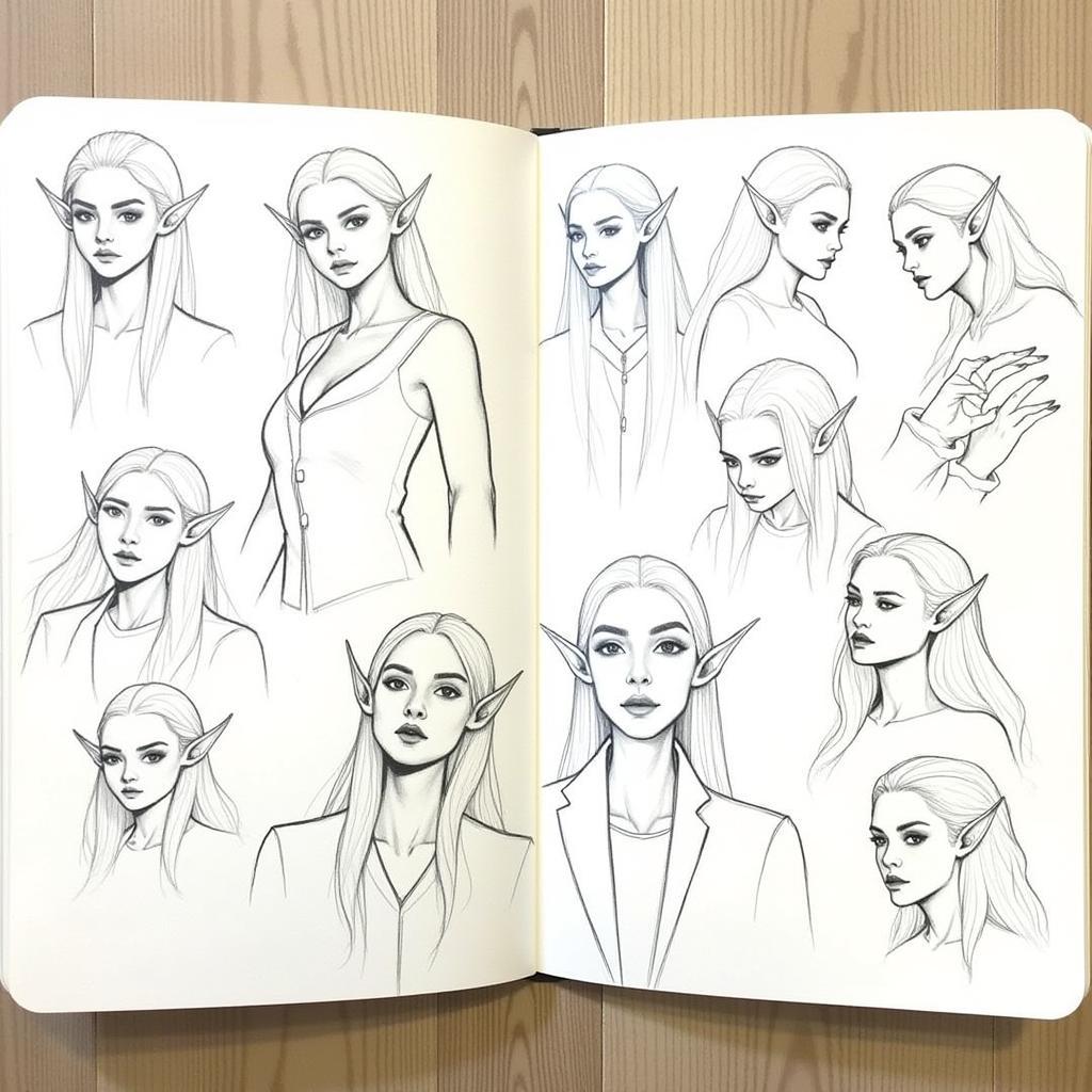 Elf Character Design Sketchbook