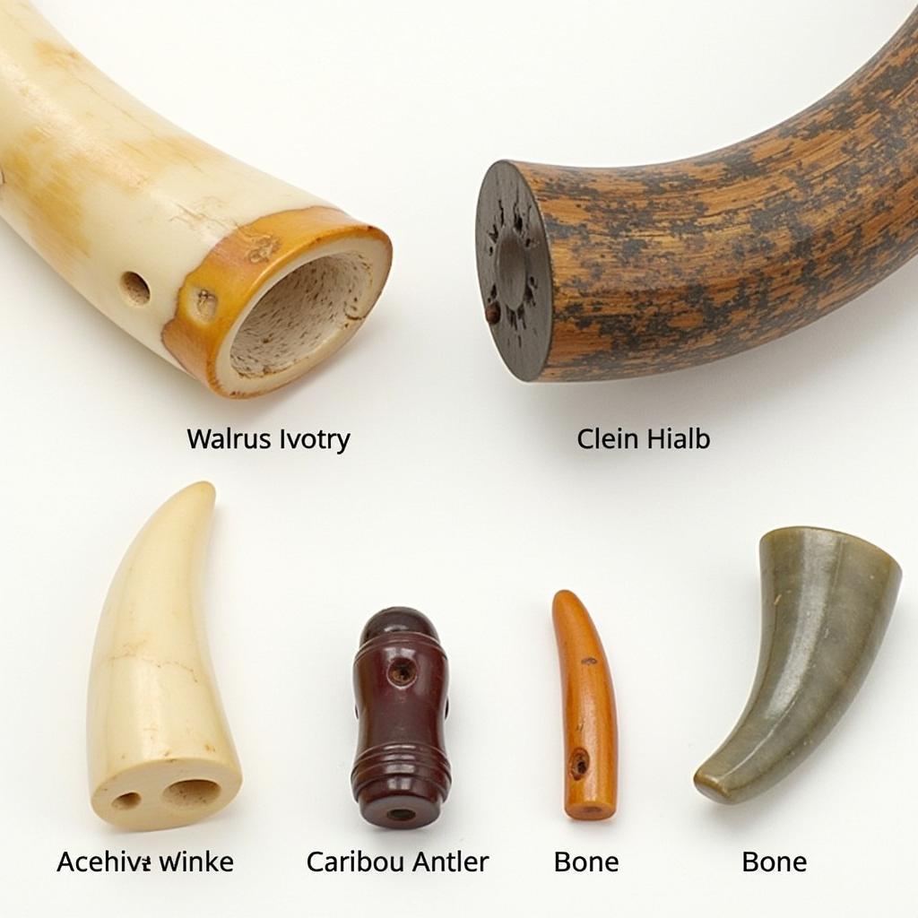 Eskimo Carving Materials: Bone, Antler, Ivory, and Soapstone