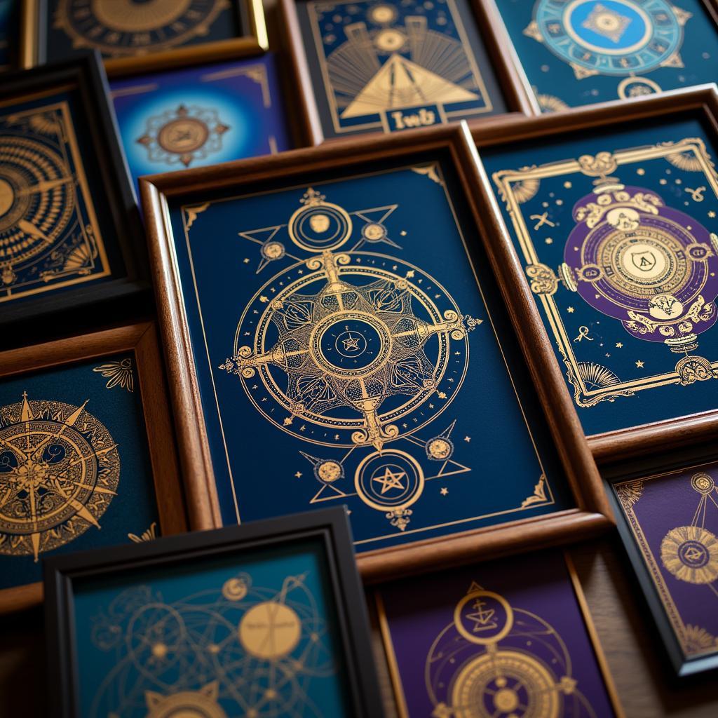 Esoteric art prints showcasing occult and mystical symbolism, exploring themes of spirituality and hidden knowledge.