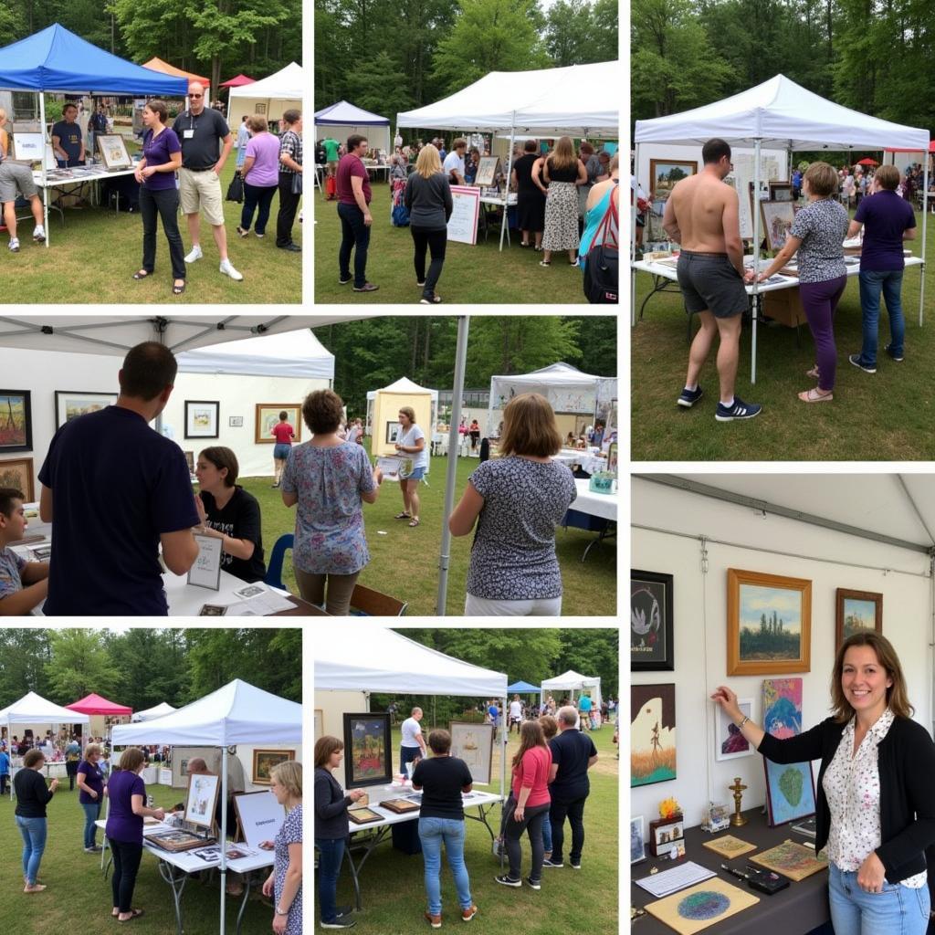 Artists showcasing their work at the Fallasburg Park Art Festival