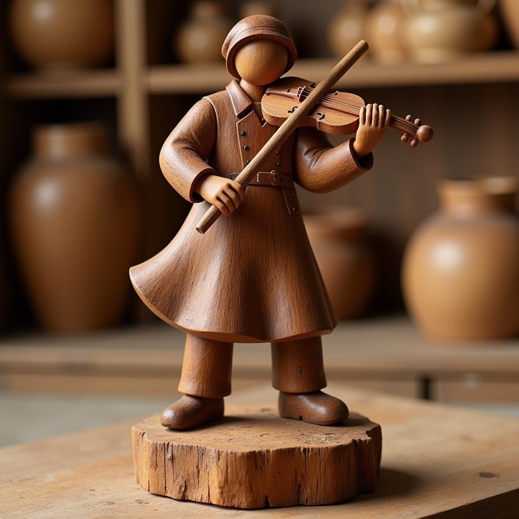 Fiddler on the Roof Folk Art: Wooden Carving