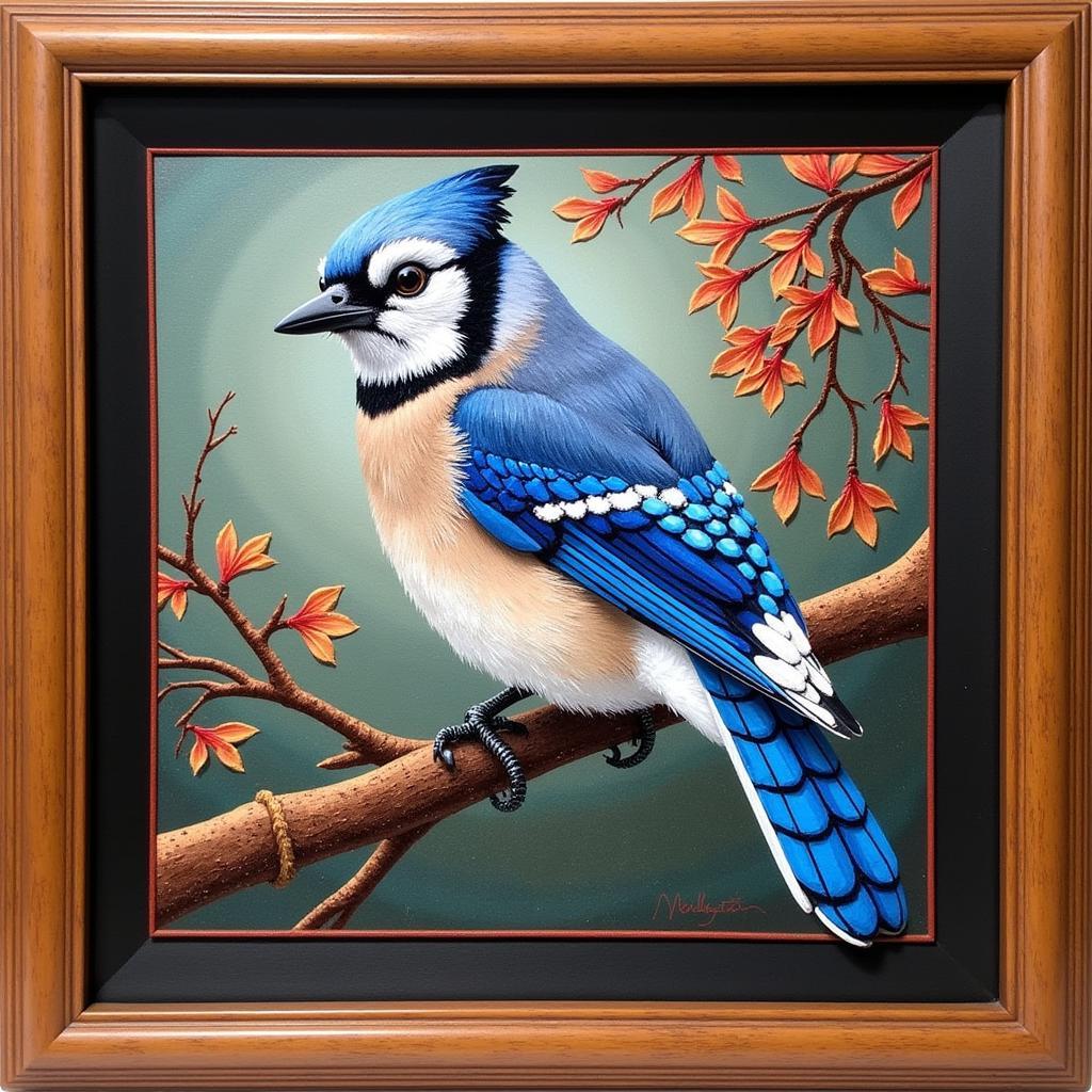 Finished Diamond Art Bird Painting