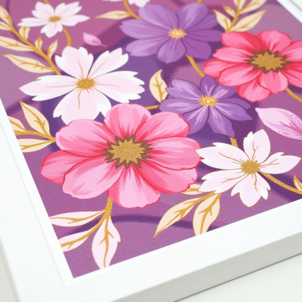 Floral Abstract Art Prints in Vibrant Colors