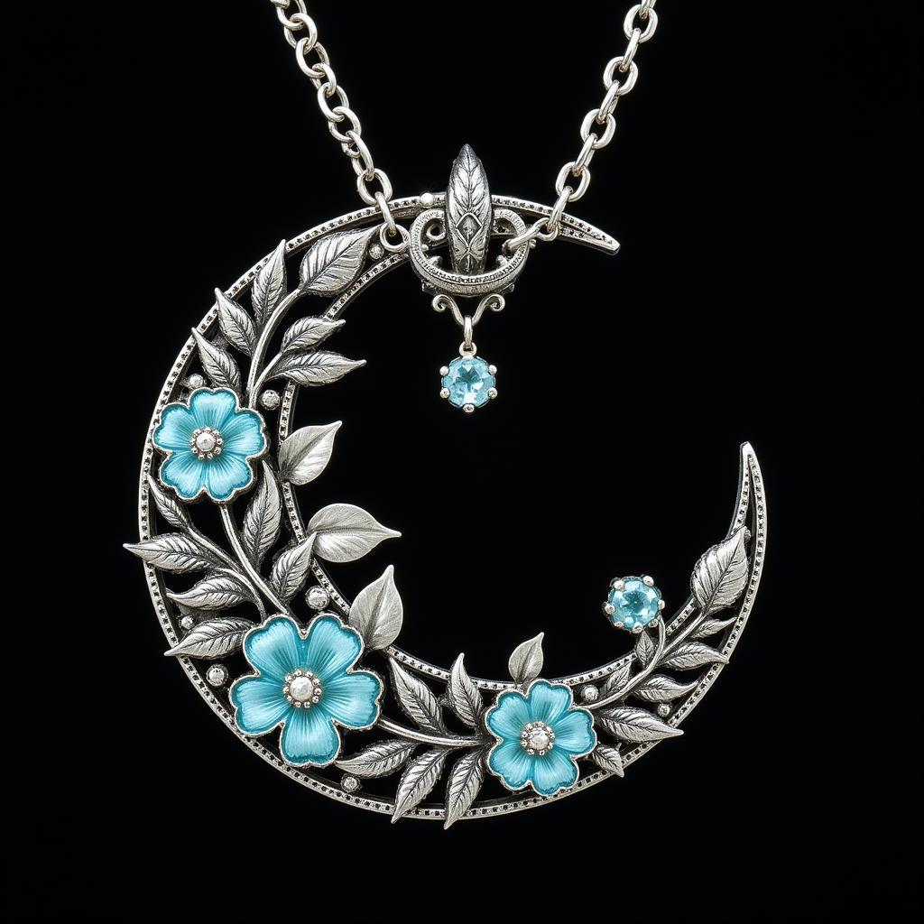 Flower Moon Art Nouveau Jewelry