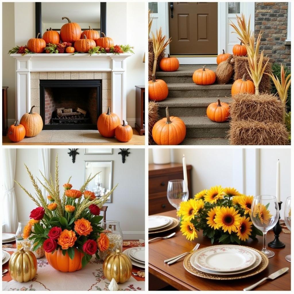 Folk Art Pumpkin Display Ideas