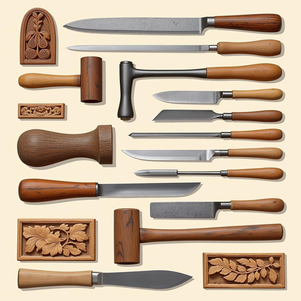 Folk Art Wood Carving Tools and Techniques