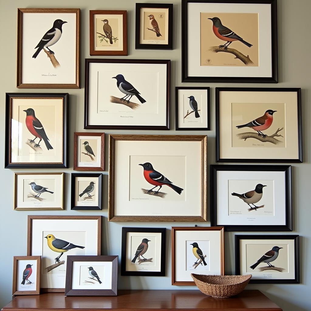 Framed Bird Art Gallery Wall