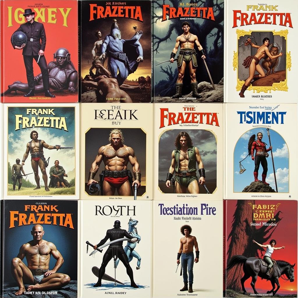 Examples of Frank Frazetta Art Book Covers