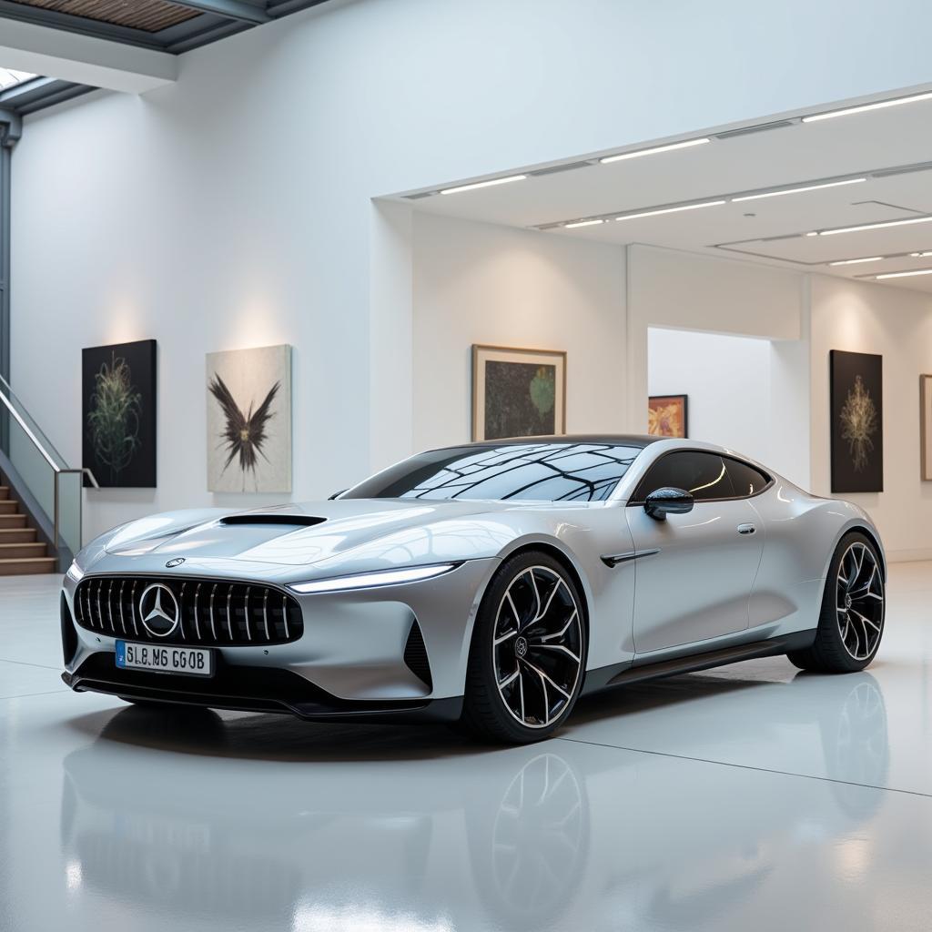 Future Mercedes Benz Electric Car Art