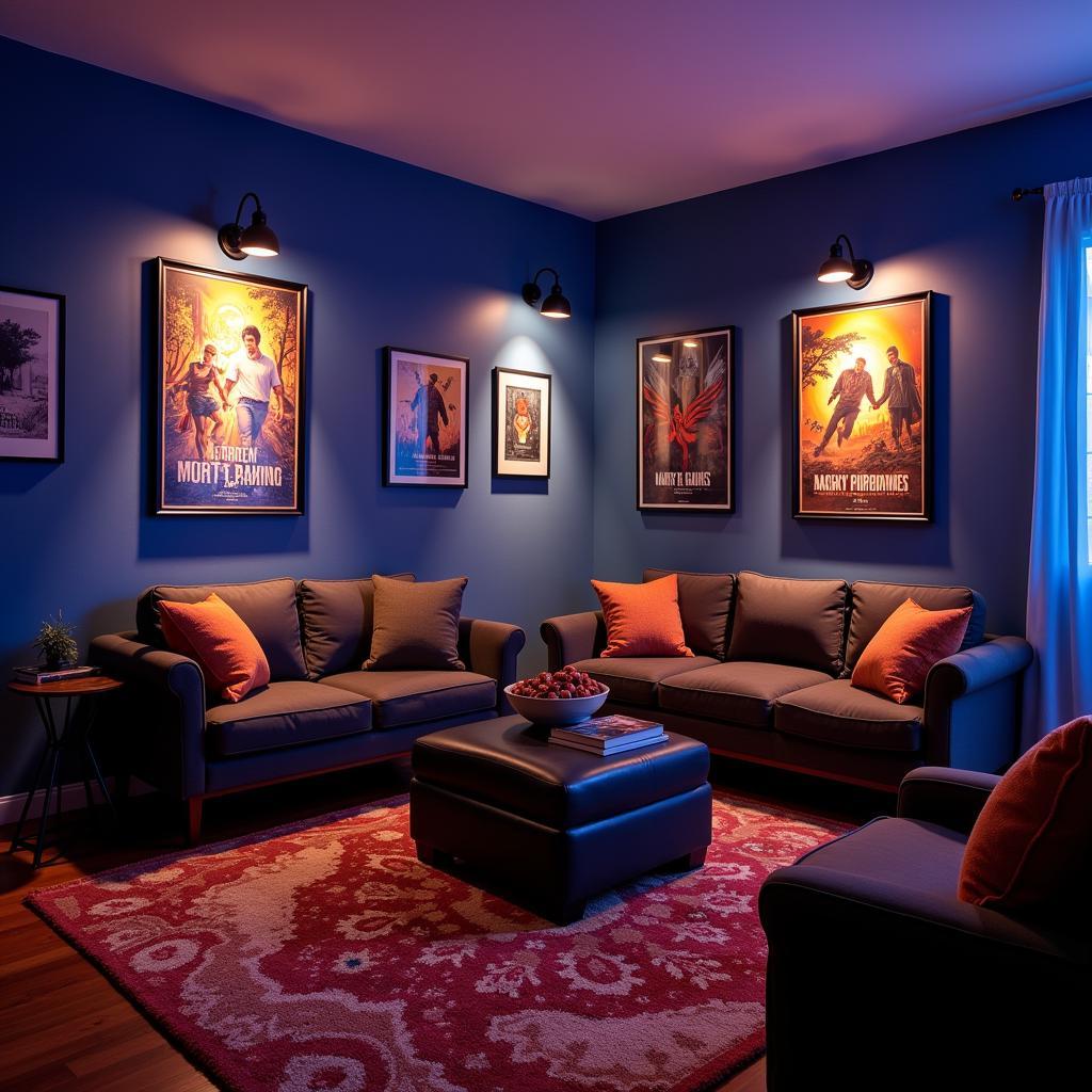 Examples of how lighting and accessories can enhance games room wall art.