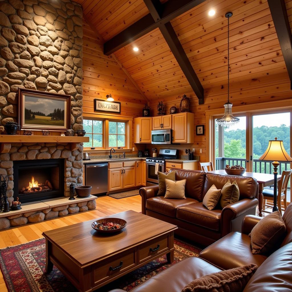 Gatlinburg Arts and Crafts Community Cabin Interior