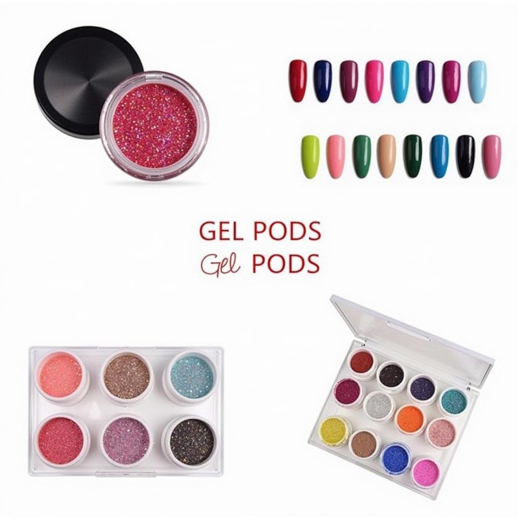 Various gel pods for nail art