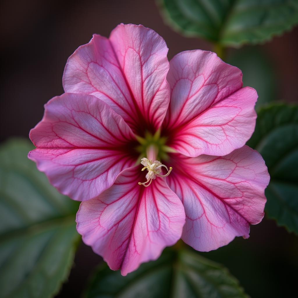 Macro Photography of a Geranium Petal