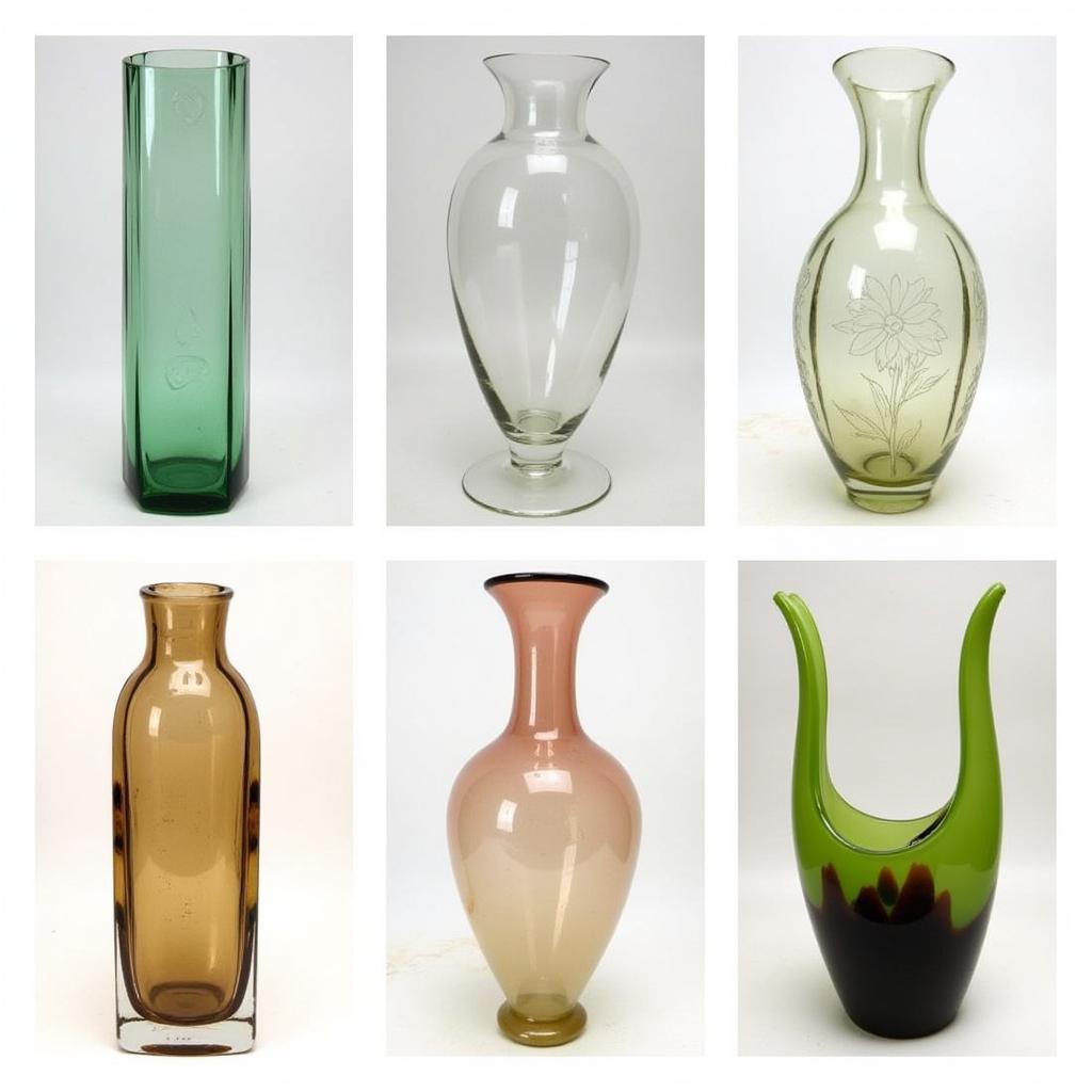 Various Styles of Glass Art Deco Vases