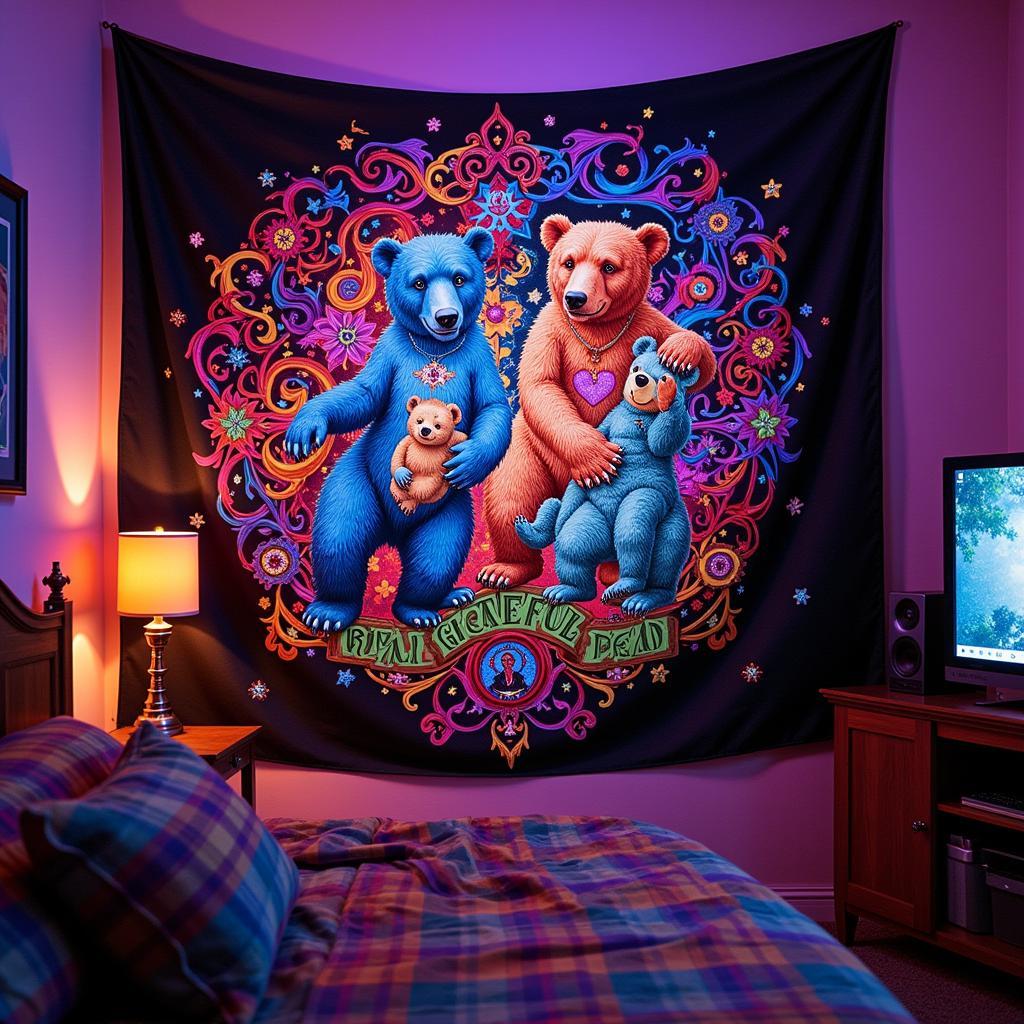 Grateful Dead Wall Art: Psychedelic Tapestry