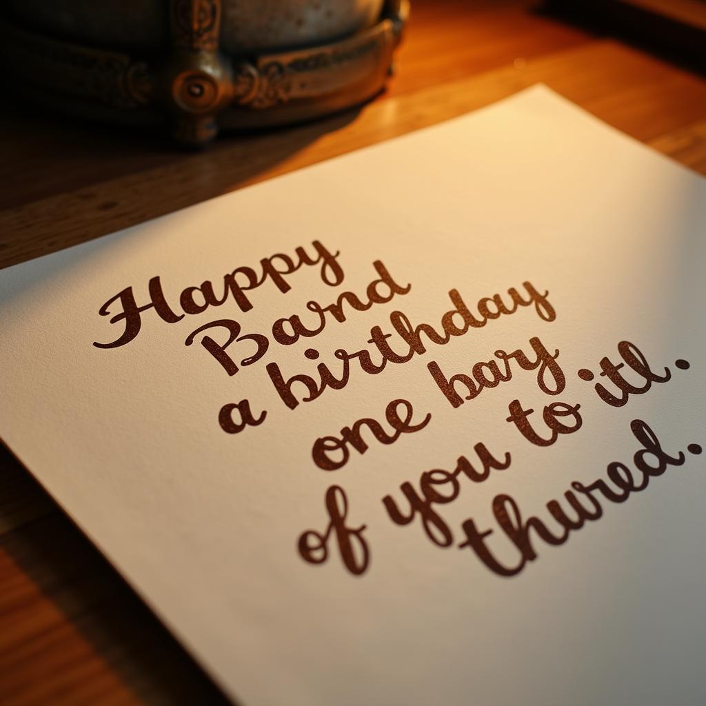 Personalized Handwritten Messages for Birthday Cards