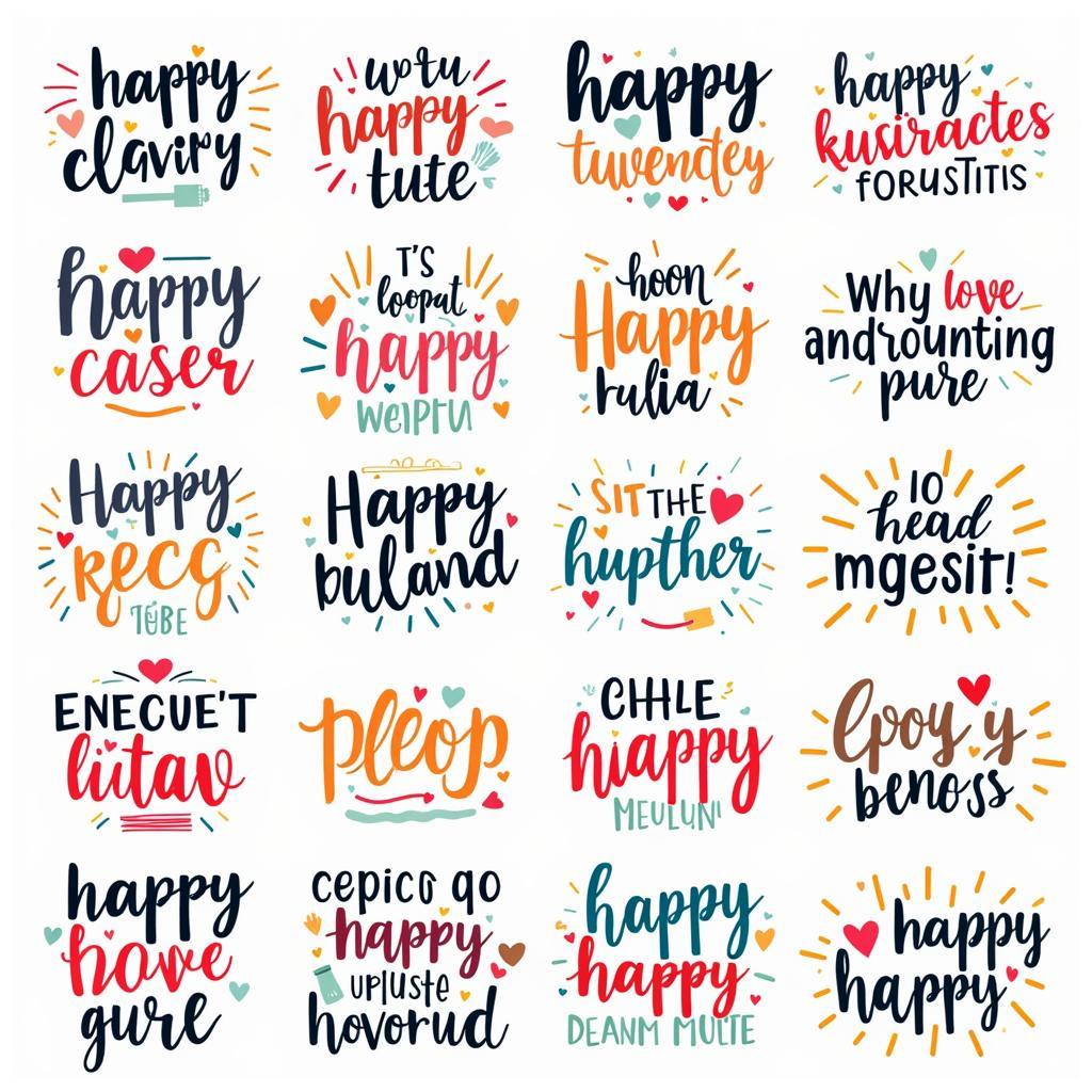 Examples of Happy Word Art for Inspiration