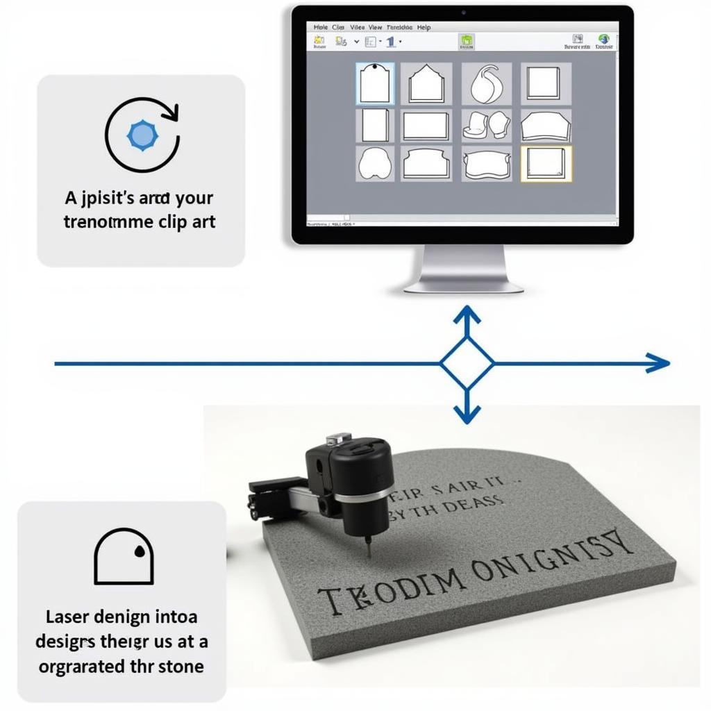 Headstone Design Process with Clip Art