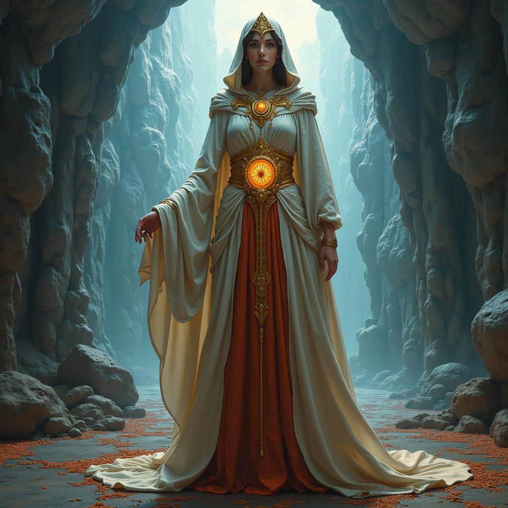 Digital Art Representation of the High Priestess