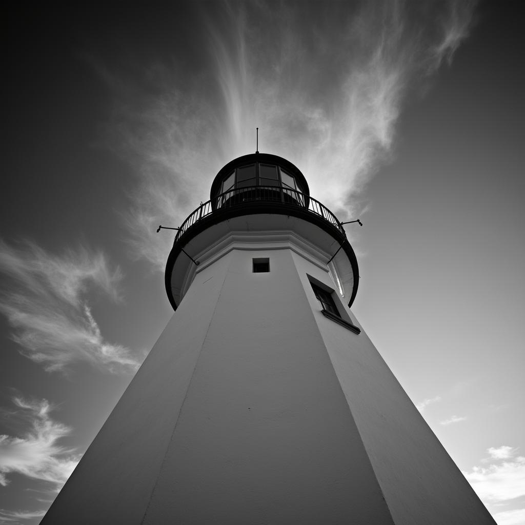 Black and White Photography of Harbour Town Lighthouse