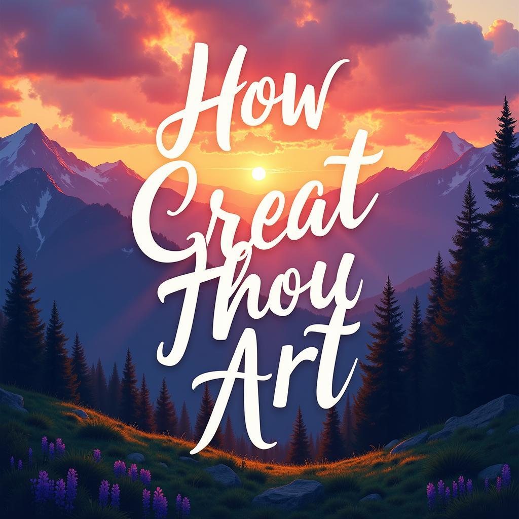 Digital Painting of "How Great Thou Art" Scene