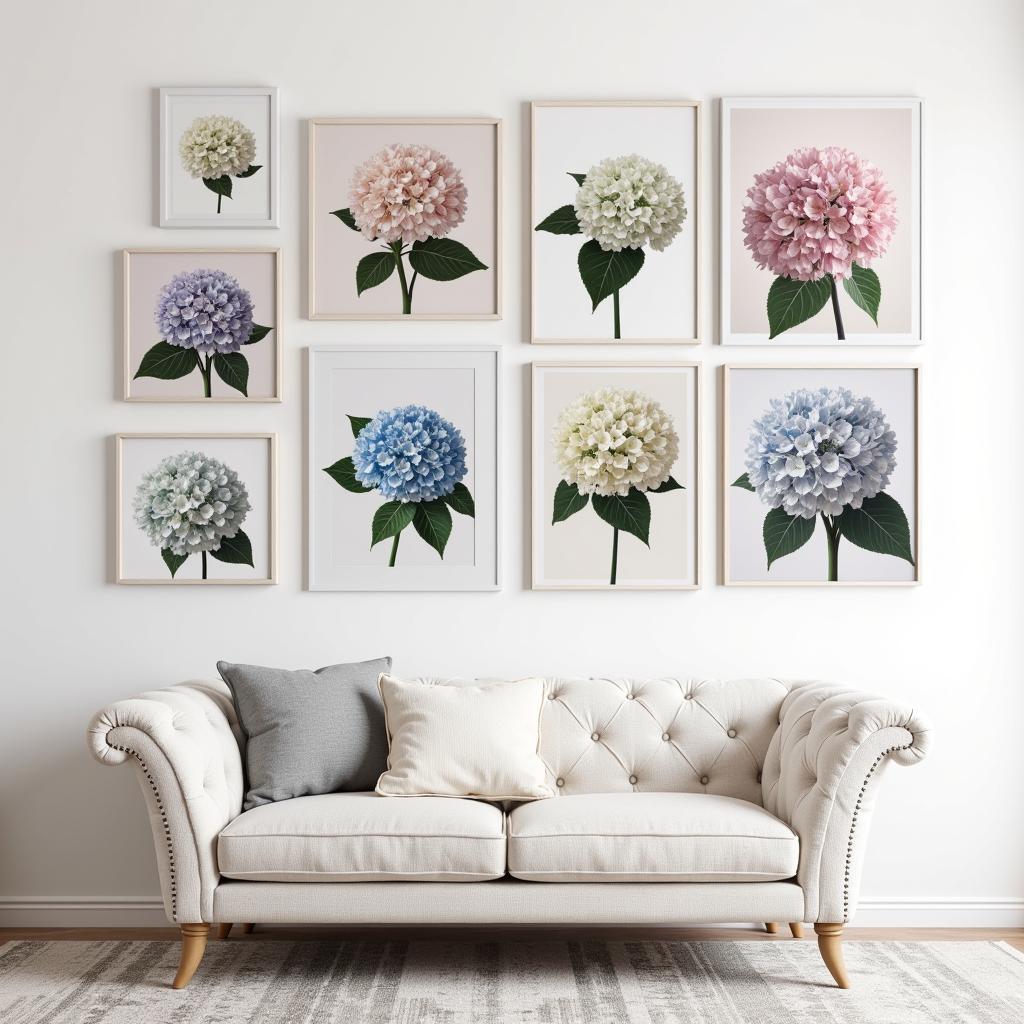 Hydrangea Canvas Gallery Wall