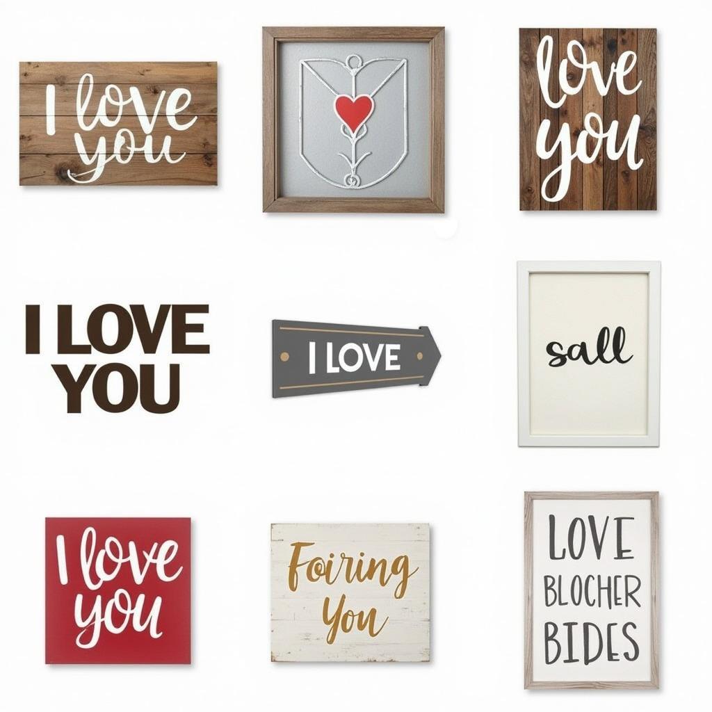 I Love You Wall Art in Different Styles