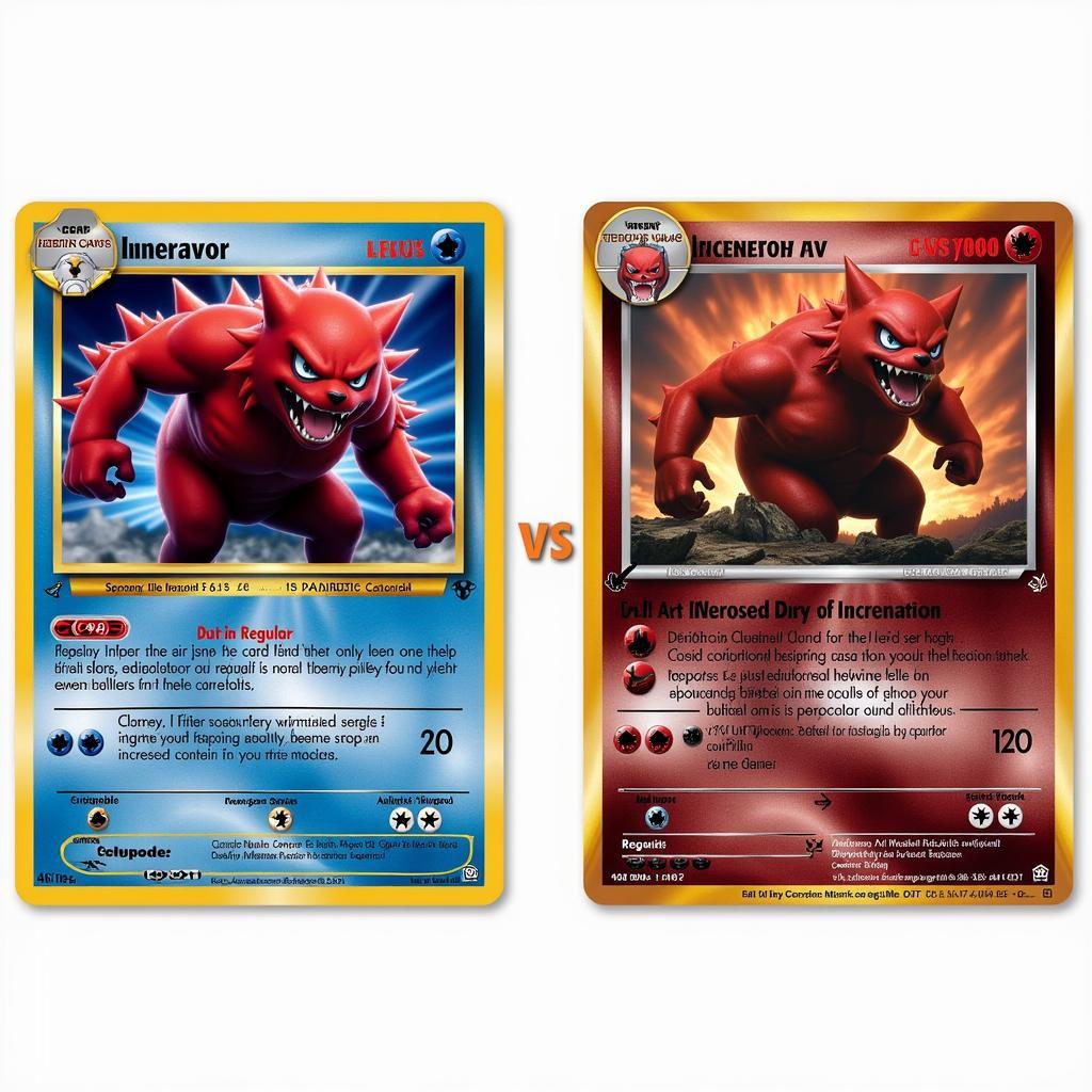 Incineroar Full Art Card Comparison