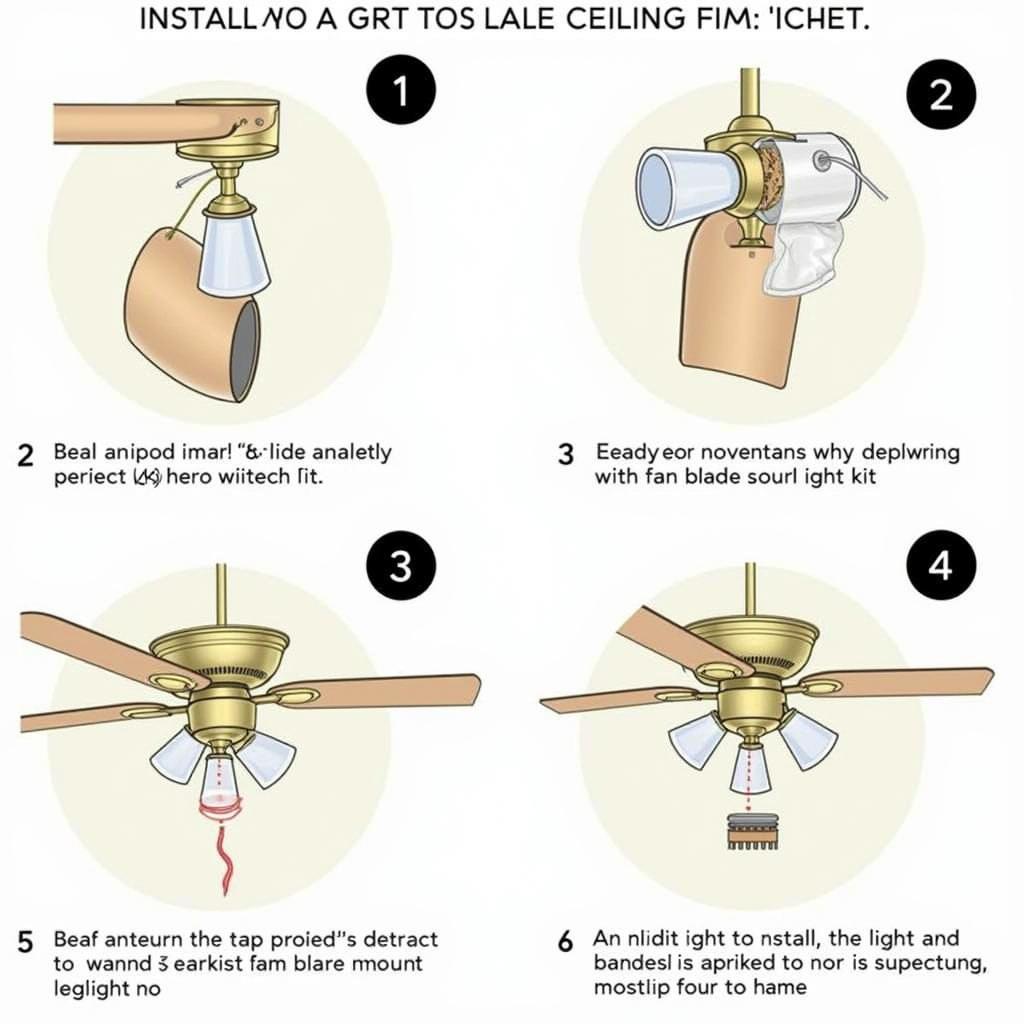 Installing an Art Deco Ceiling Fan Light