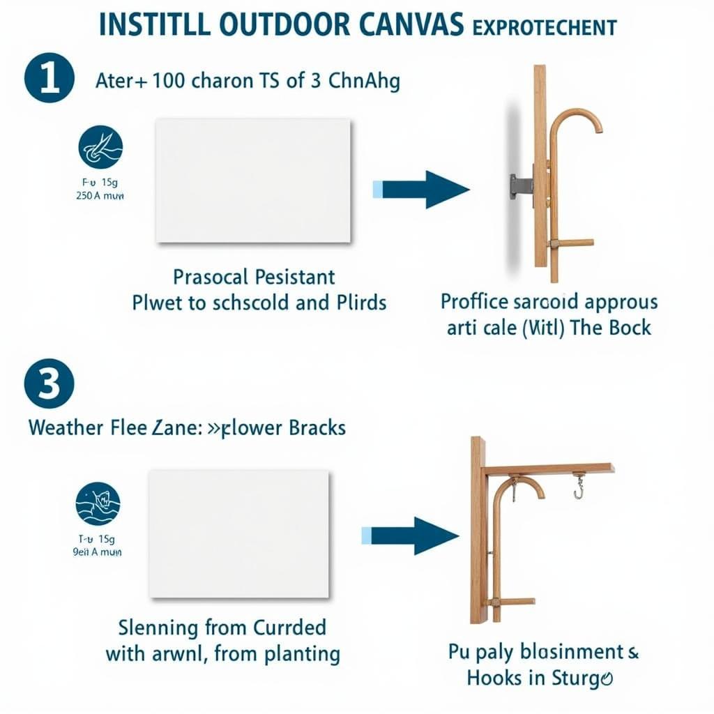 Installing Outdoor Canvas Art