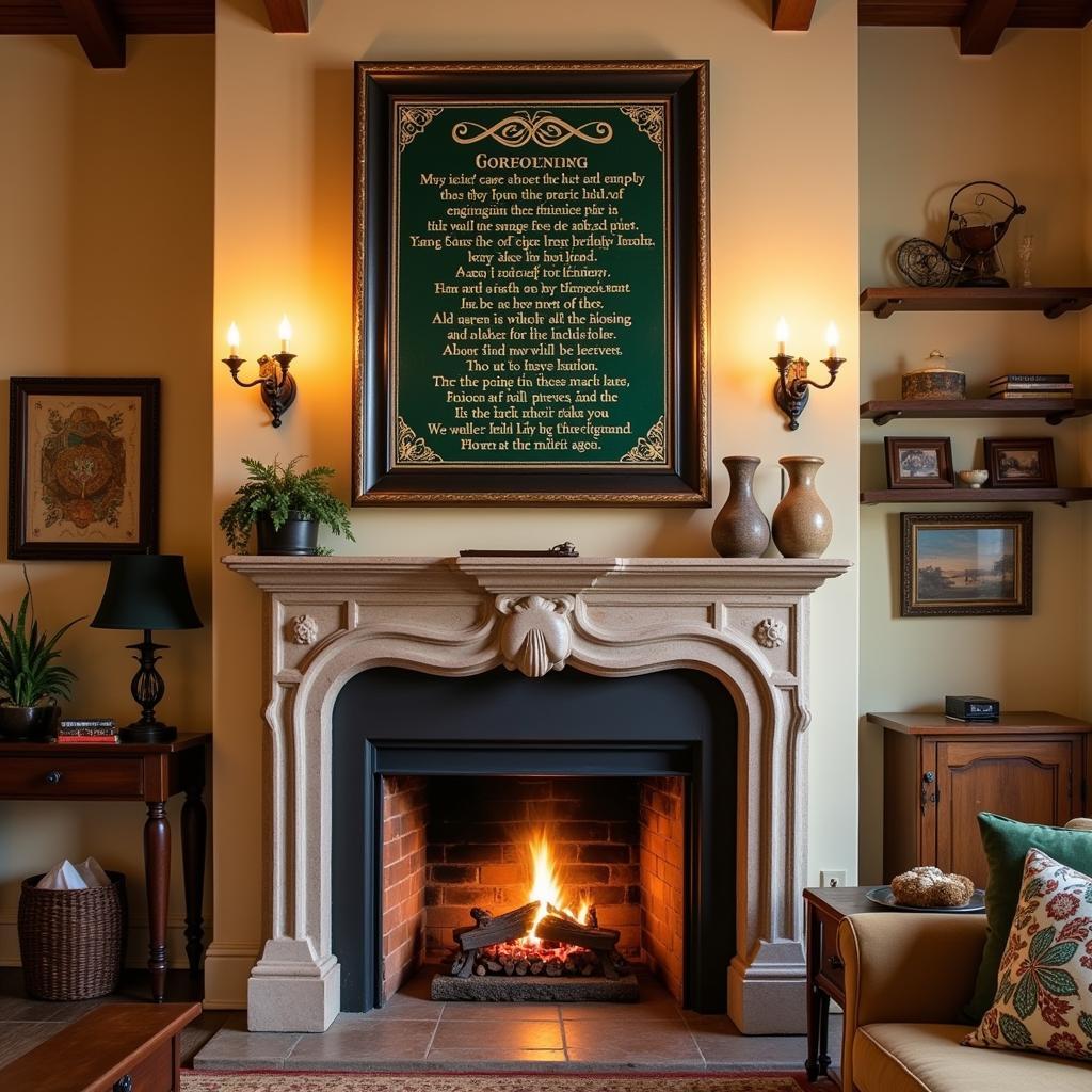 Irish Blessing Wall Art in a Living Room Setting