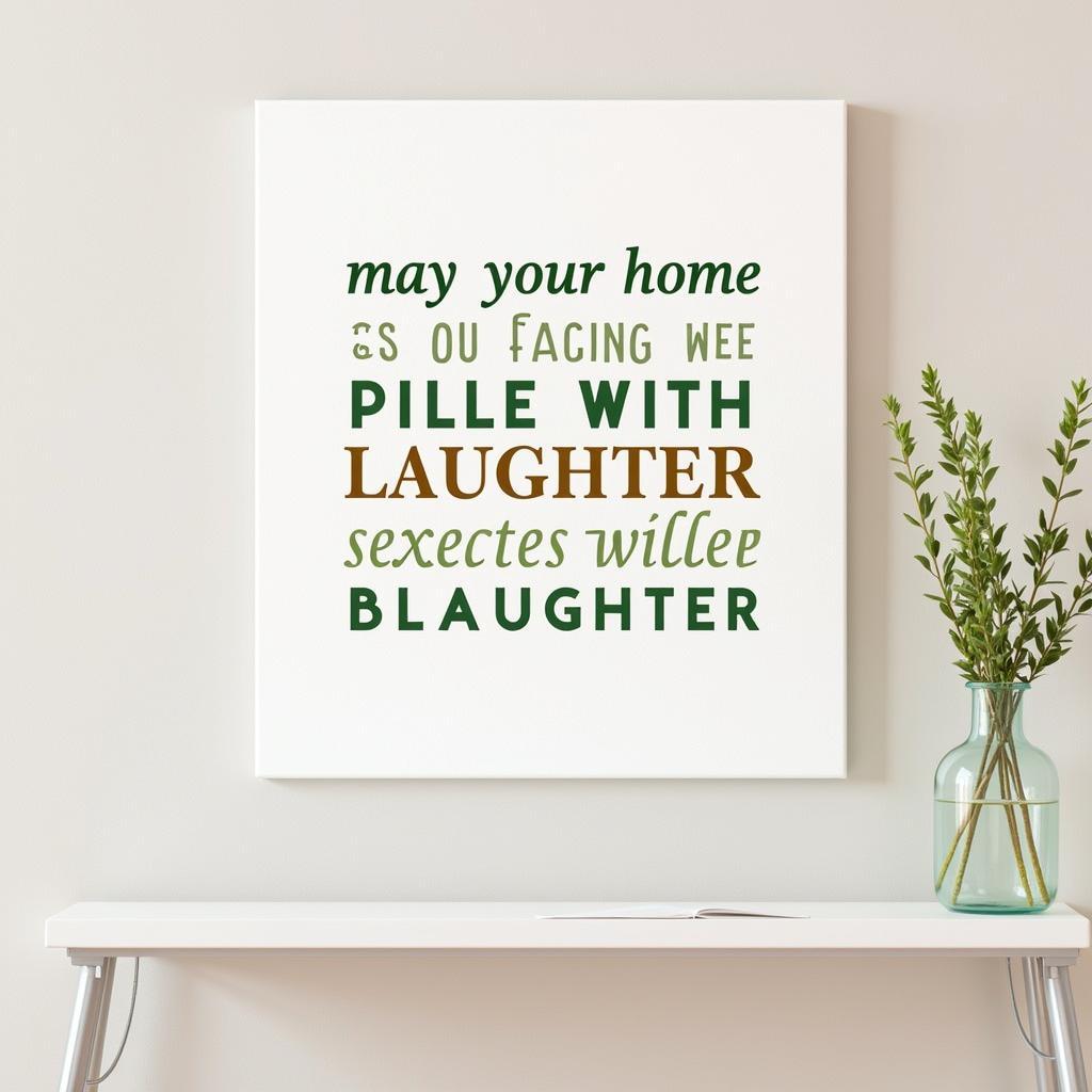 Irish Blessing Wall Art with Typographic Design