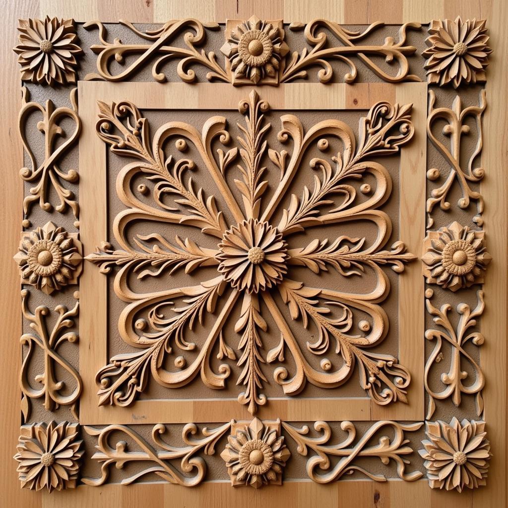 Arabesque and Floral Motifs in Islamic Wood Carving