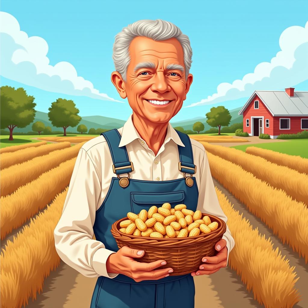 Jimmy Carter Peanut Farming Clip Art