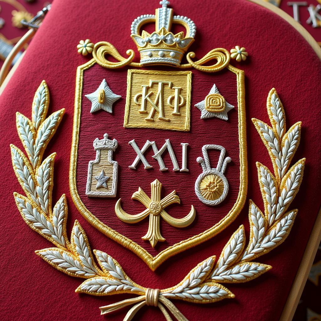 Kappa Alpha Psi Embroidered Art: Fraternity Shield