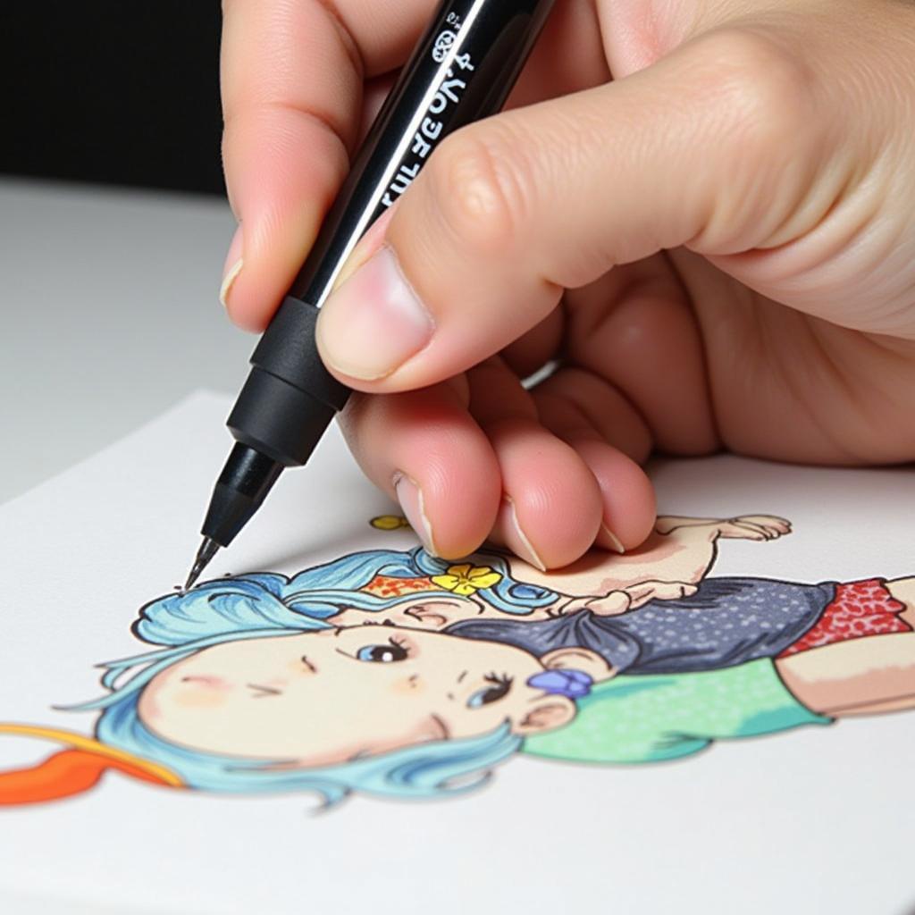 King Art Brush Pens Creating Vibrant Illustrations