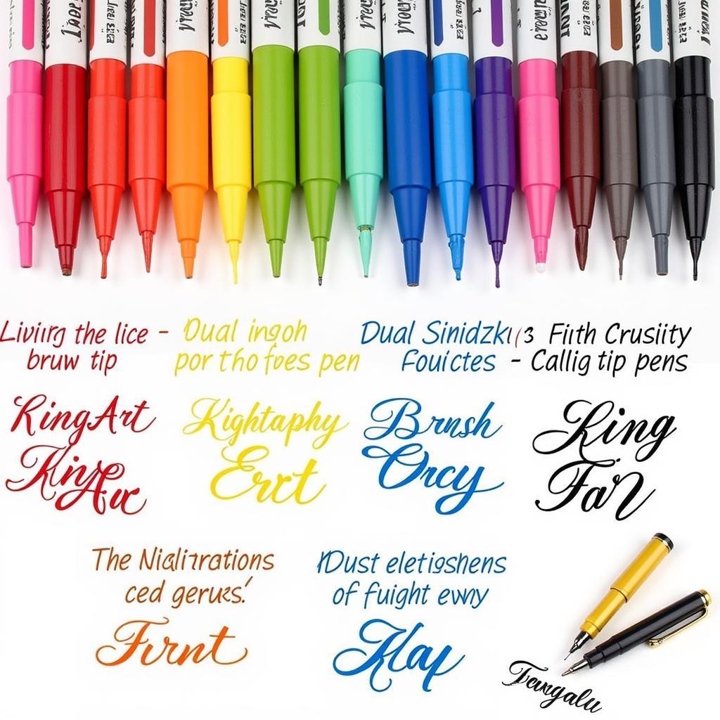 King Art Brush Pens Set for Calligraphy and Illustration