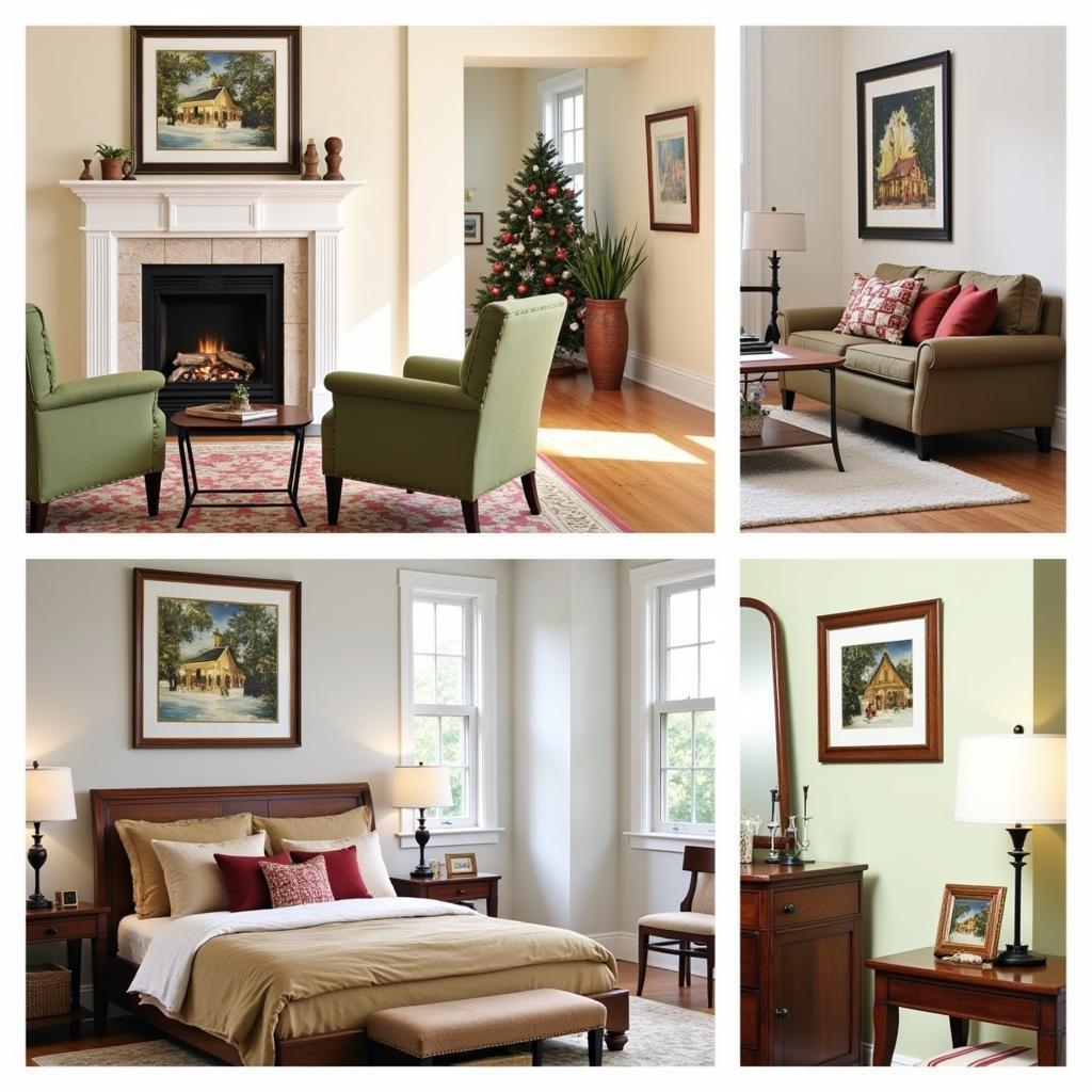 Display Ideas for Framed Kinkade Christmas Prints