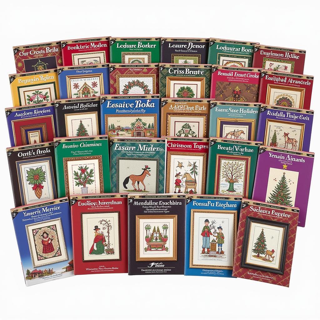 Variety of Leisure Arts Cross Stitch Books