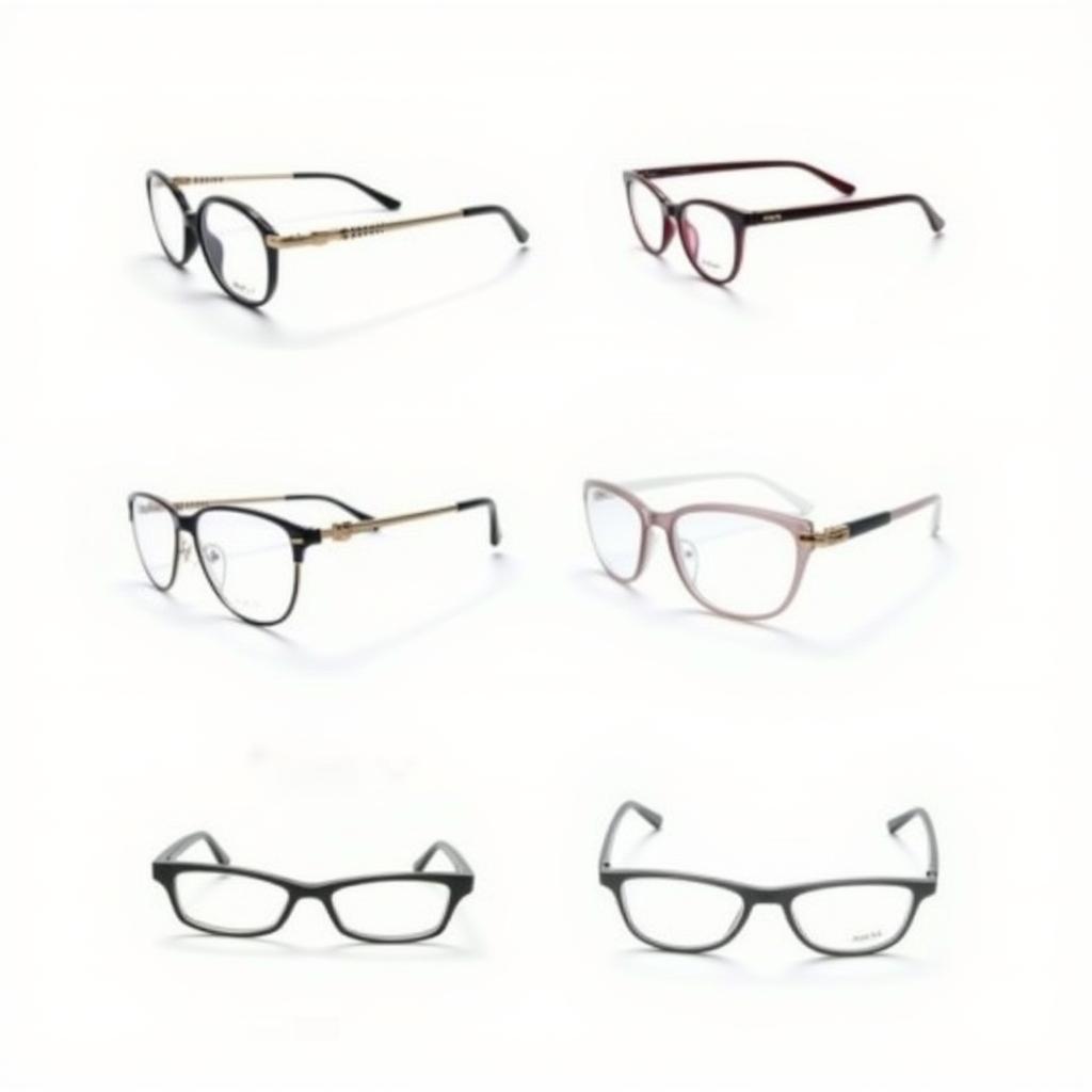 Modern Classic Line Art Glasses Styles: A showcase of various frame shapes and colors, highlighting their versatility and timeless appeal.