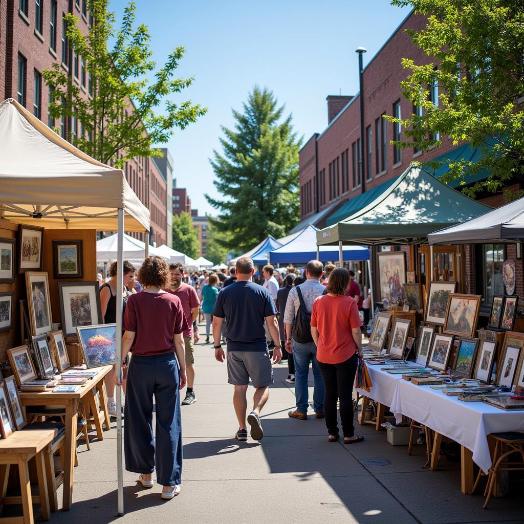 Vibrant Scene at the Lockport Arts and Crafts Festival